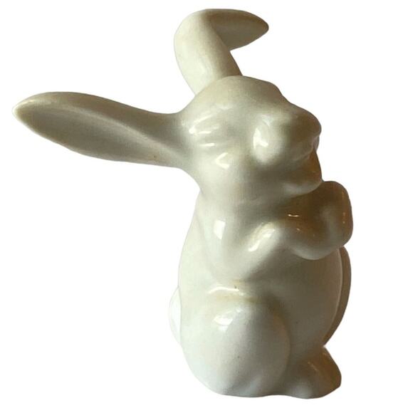 Rosenthal Rabbit 1930 German Art Deco Porcelain Art Sculpture Miniature White - Picture 1 of 10